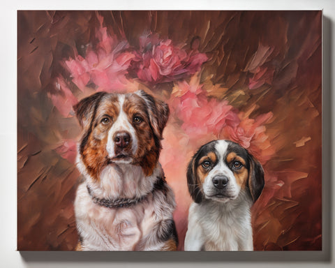 2 Pets / Oil Painting / 8x10